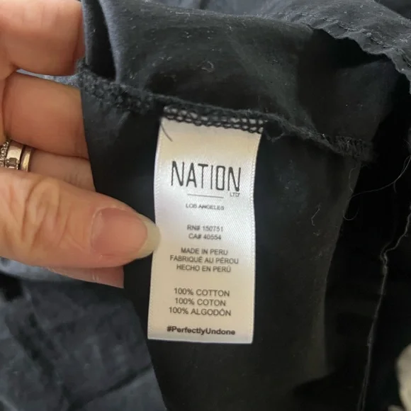 Nation LTD Black Sahar Midi Cotton Smocked-Waist Dress - Picture 6 of 6